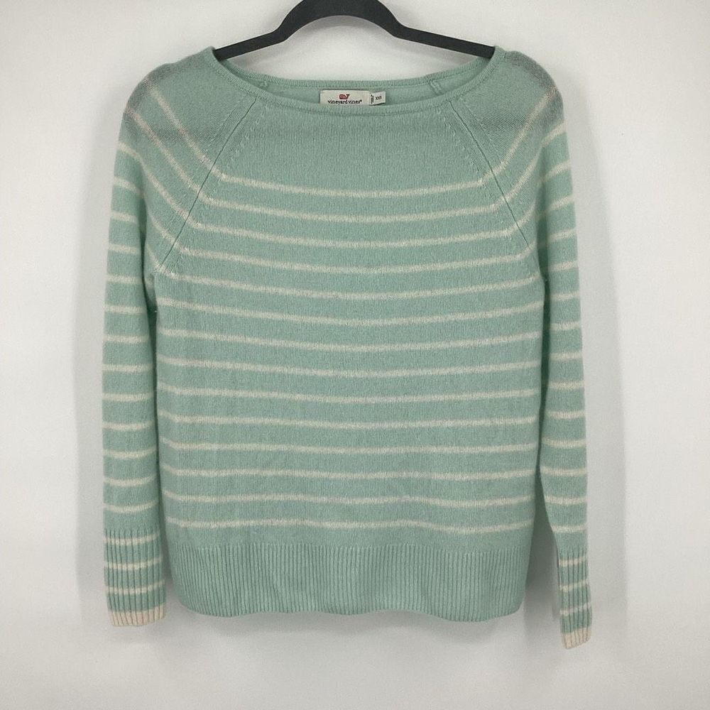 Ladies‎ Vineyard Vines Cashmere Boatneck Sweater Mint Green XXS